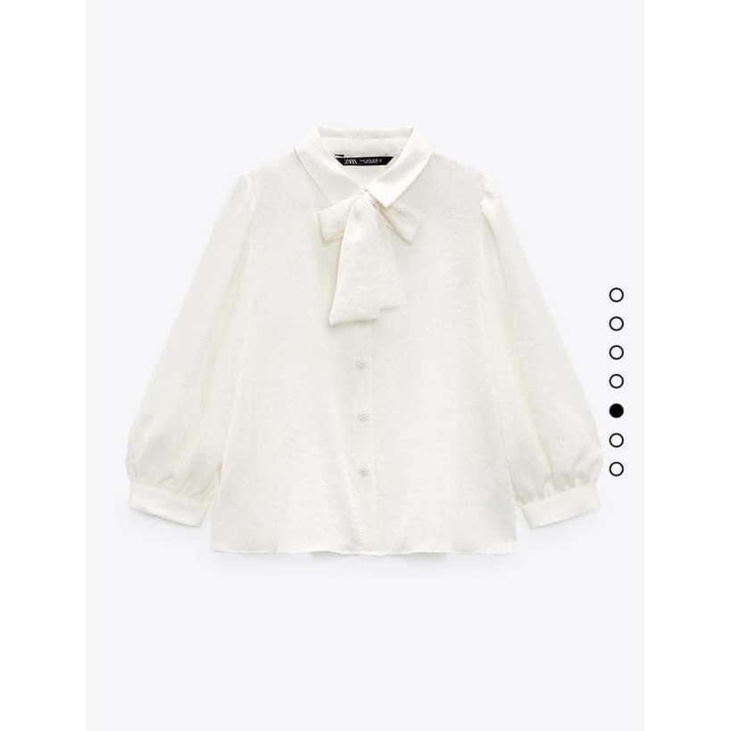 ÁO LỤA ZAR.A NƠ CỔ CÚC NGỌC 3M