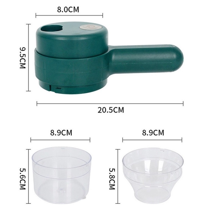 Gatling Máy Băm Rau Củ Qủa Máy Xay Mini , Máy Xay Cầm Tay Sạc Pin , Xay Hành Tỏi Tiện Lợi Dụng Pin Sạc Cổng USB Đa Năng Tiện Dụng