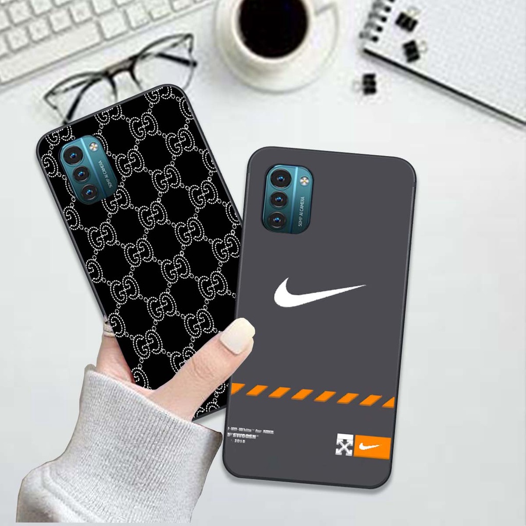 Ốp lưng điện thoại nokia g21 in hình thương hiệu NIKE GUCCI, DOIS