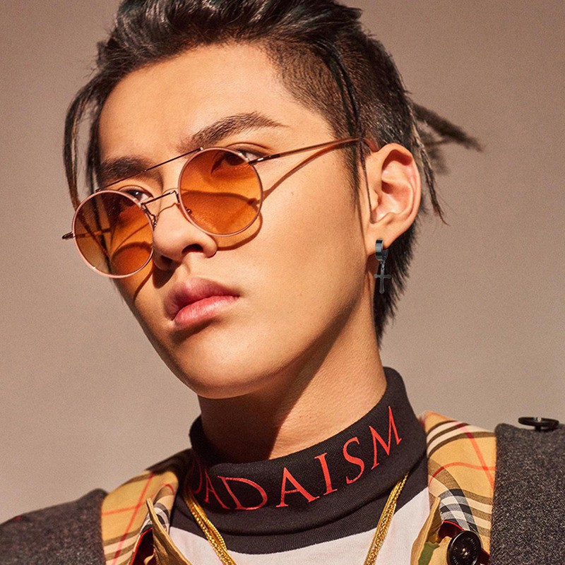 Kính mát gọng tròn thiết kế mới thời trang cho nữ