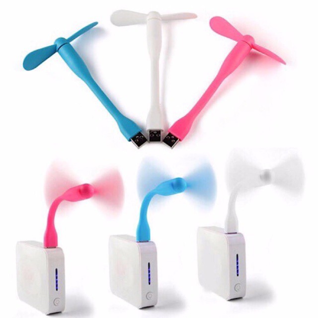 Quạt USB 2 Cánh Tháo Rời Dùng Cho Máy Tính Và Pin Dự Phòng