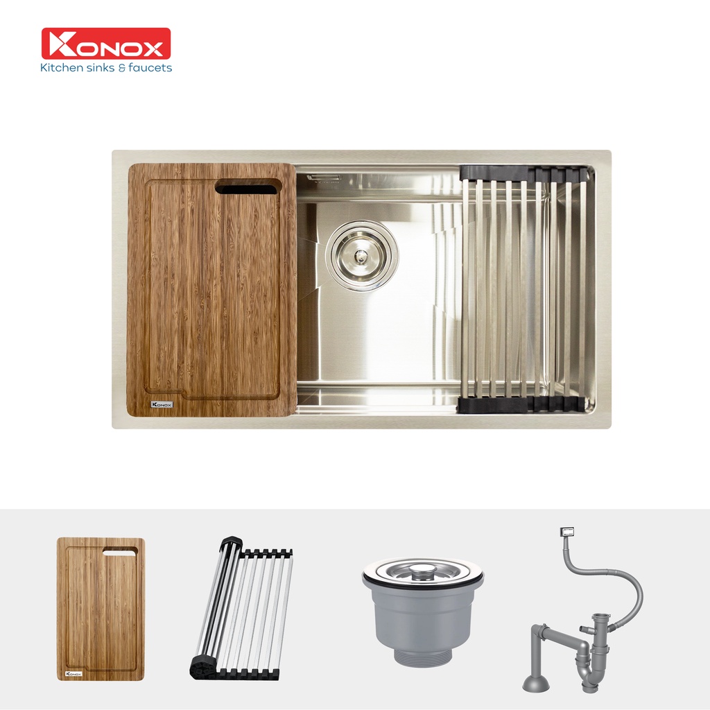 Chậu rửa chén 1 hố KONOX Undermount sink KN8046SU