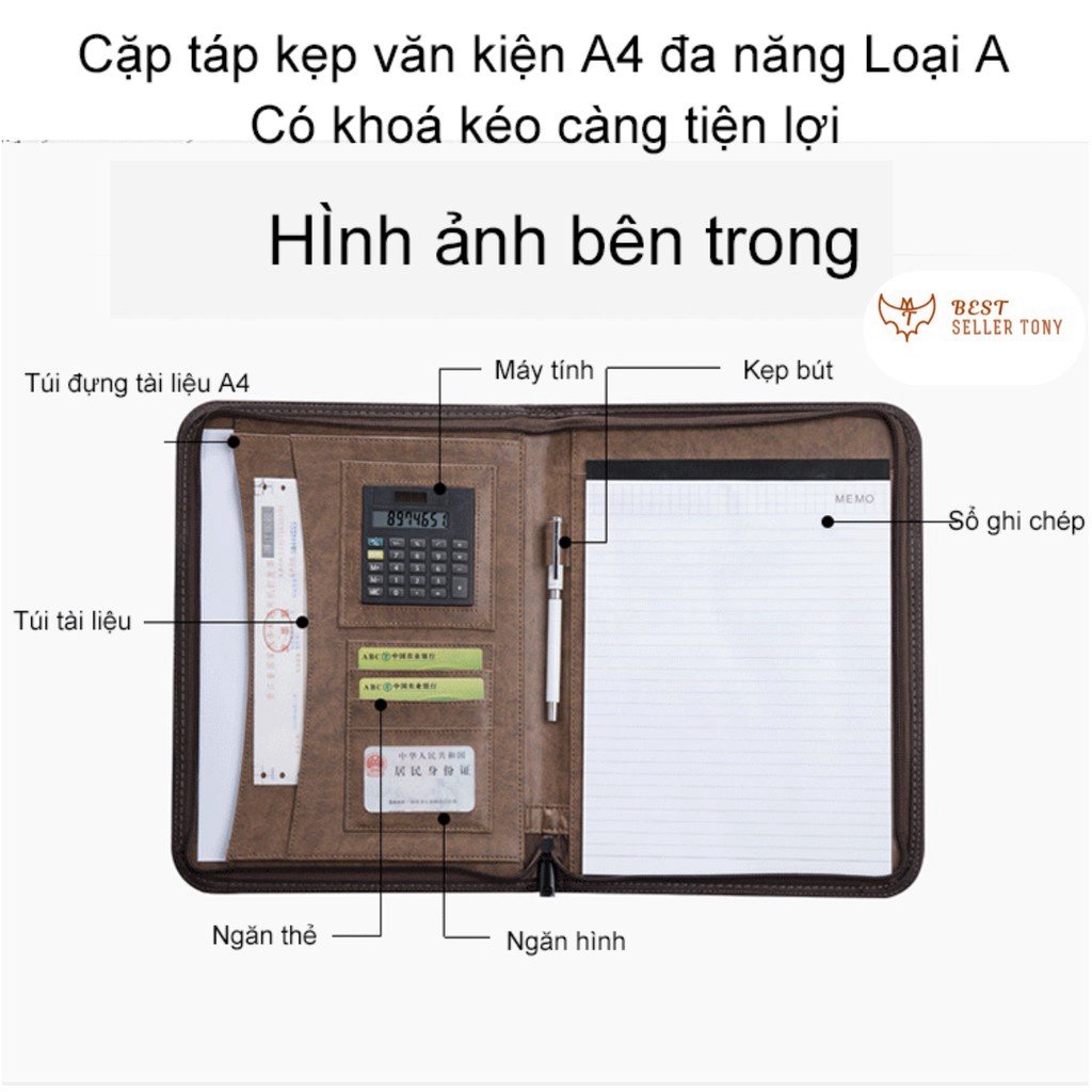 Libishop - Cặp táp đựng giấy A4 đa năng