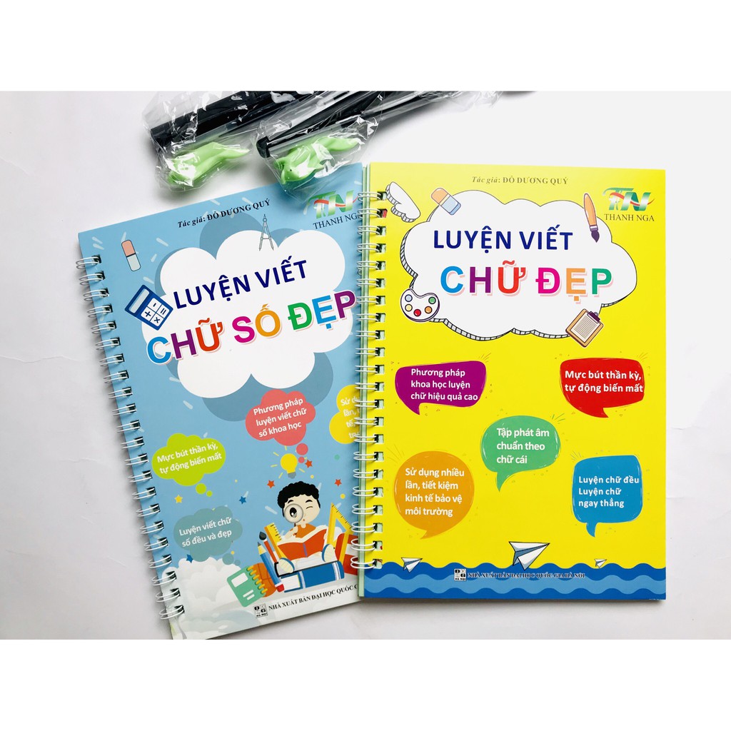 [TRỢ GIÁ ] Combo 2 Cuốn Tập Luyện Viết Chữ Và Số Cho Bé - Thanh Nga