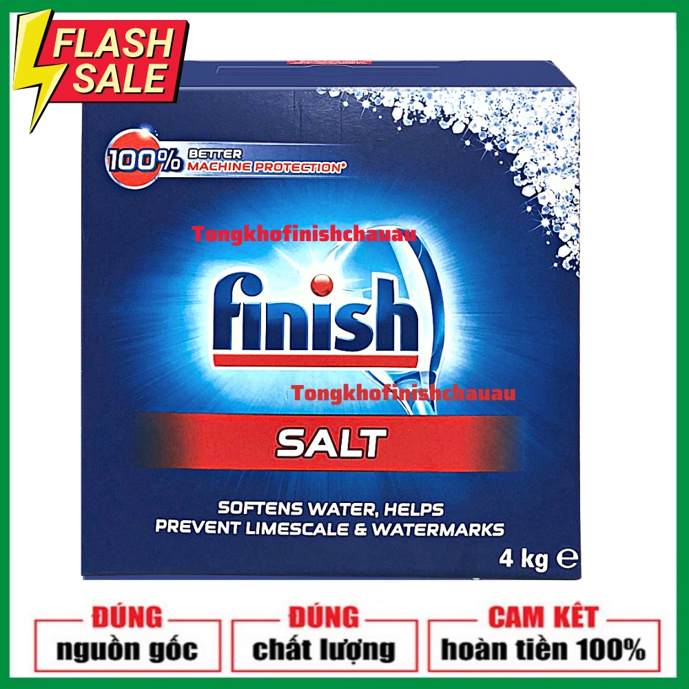 Muối rửa bát Finish 4kg/ Hộp - Chính hãng