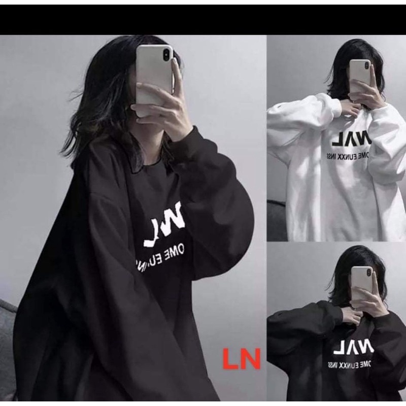 [ Mã 12FASHIONSALE1 giảm 10K đơn 50K ] Áo WAL bo gấu chất nỉ ngoại TH6