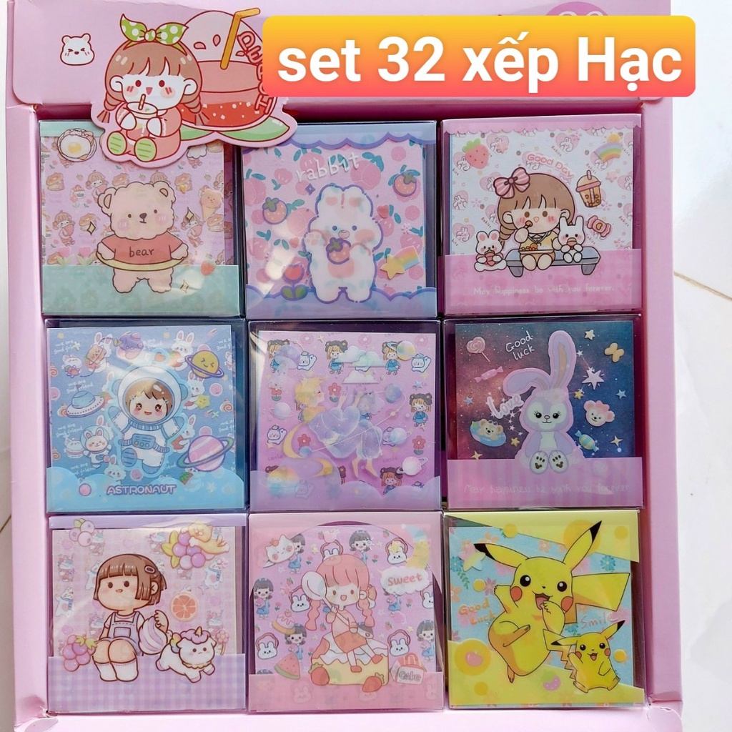 Set Giấy gấp sao ,gấp hạc phong cách hoạt hình, giao mẫu ngẫu nhiên