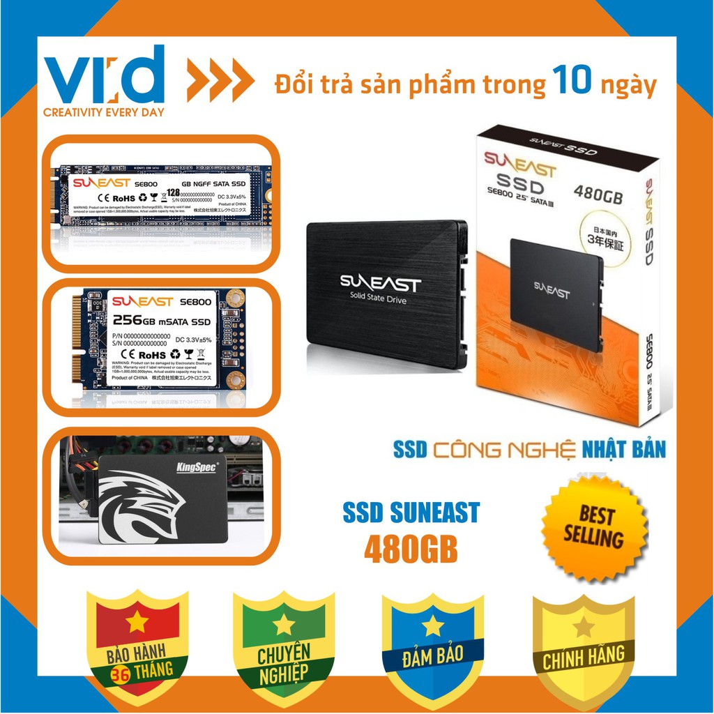 Ổ cứng SSD Suneast SE800 NGFF 128GB, 256GB M2Sata và mSATA, KingSpec 90gb, 128gb, Gloway 120GB, 240GB - BH 36 tháng !!!