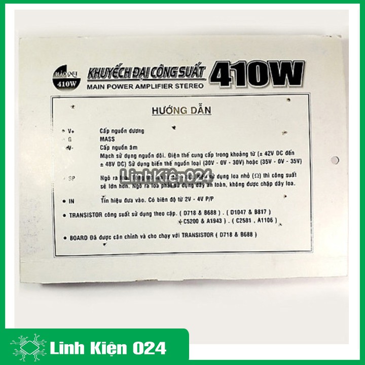 Board Khuyếch Đại Công Suất-Bo Âm Li Công Suất 410W-12 SÒ Chất Lượng Cao