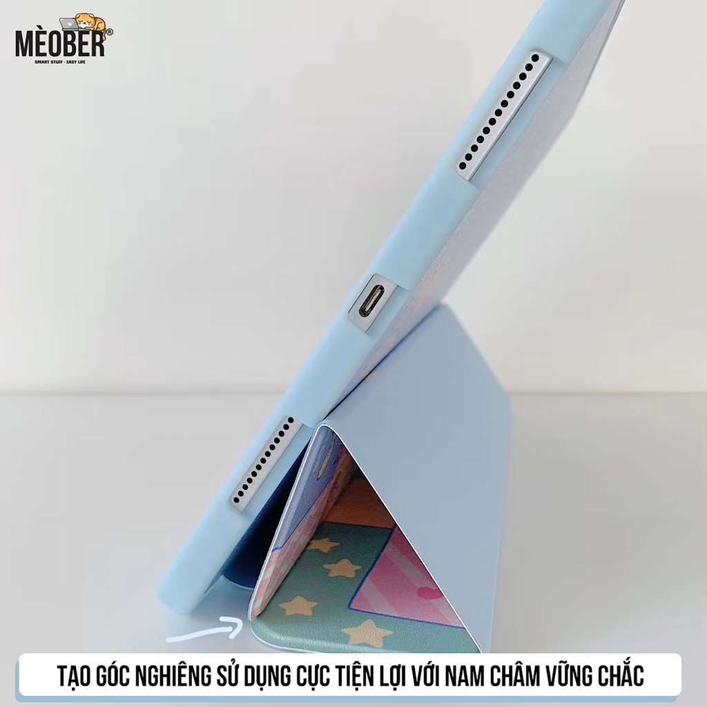 [Premium] Bao da cover i pad hoạ tiết cute, phối màu pastel, in 3D hoạ tiết. Cover i pad Gen 5 6 7 8, Mini, Air 4 3, Pro