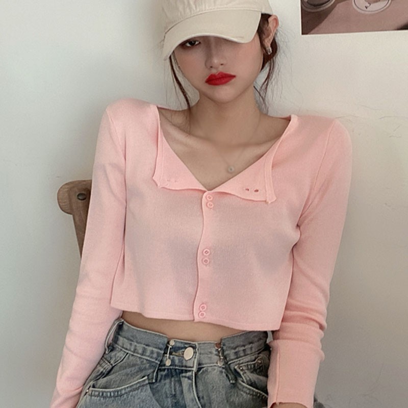 Áo Khoác Cardigan Dệt Kim Tay Dài Cá Tính Hợp Thời Trang Cho Phái Nữ