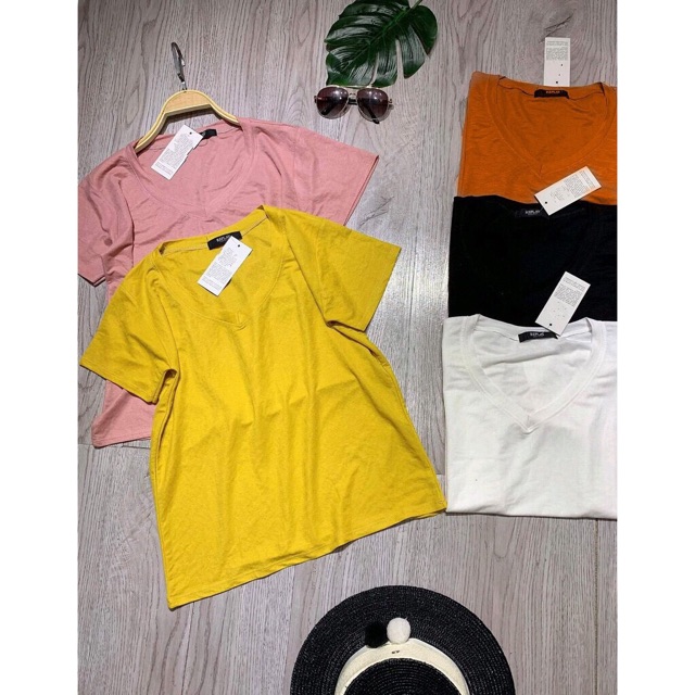 Áo thun cổ tim chất đũi siêu hót [video + ảnh thật]