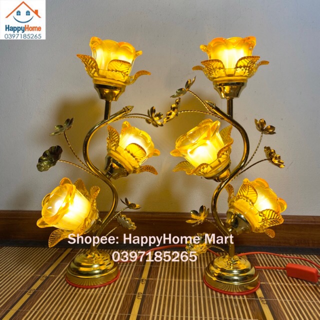 ĐÈN THỜ HOA Ly 50cm -