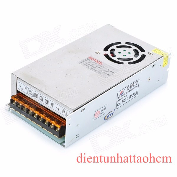 NGUỒN TỔ ONG 12V 20A (CÓ QUẠT)