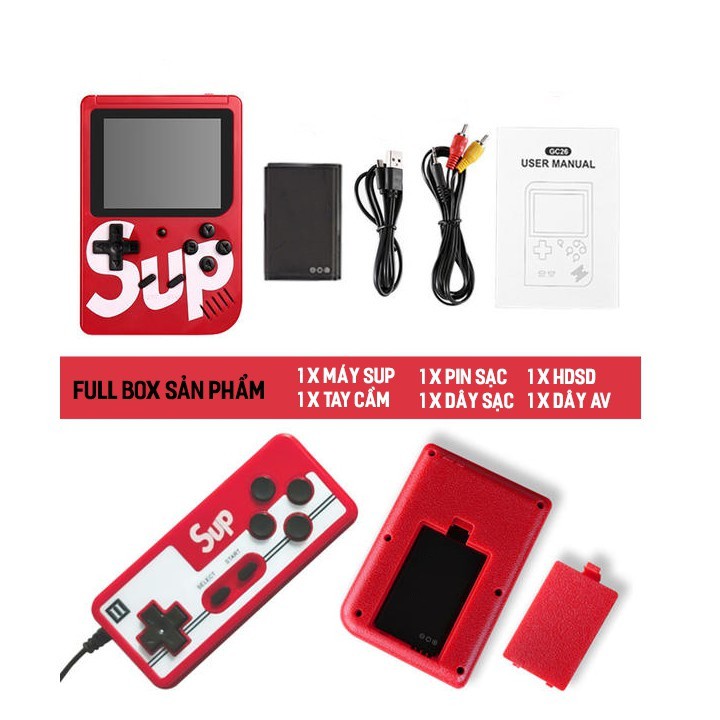Máy chơi game Sup đôi 400 1+1 400 game Tặng kèm tay game chơi 2 người chơi - GIAO MÀU NGẪU NHIÊN