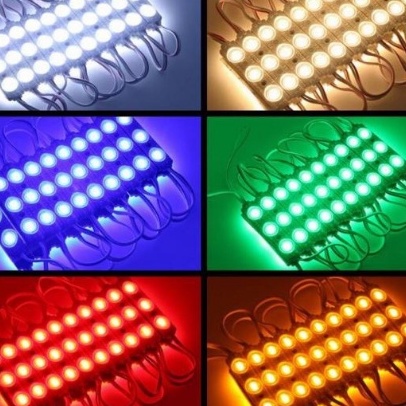 Led Module 3 Bóng Cầu Lồi 6113 đơn sắc, siêu sáng 12V ( Vỉ 20 thanh 3 mắt )