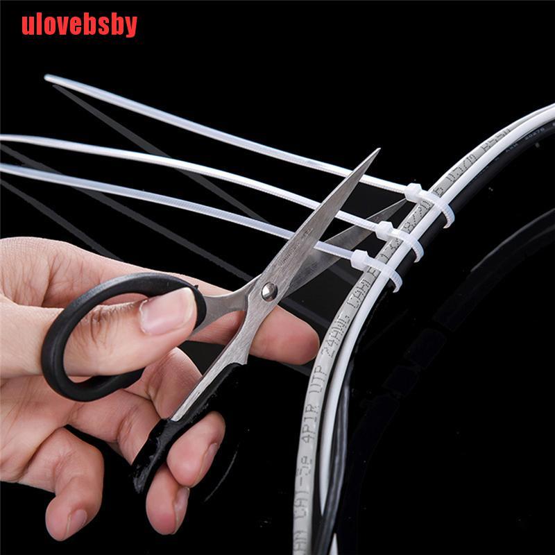 Set 100 dây rút nylon tự khóa màu trắng/ đen tiện dụng