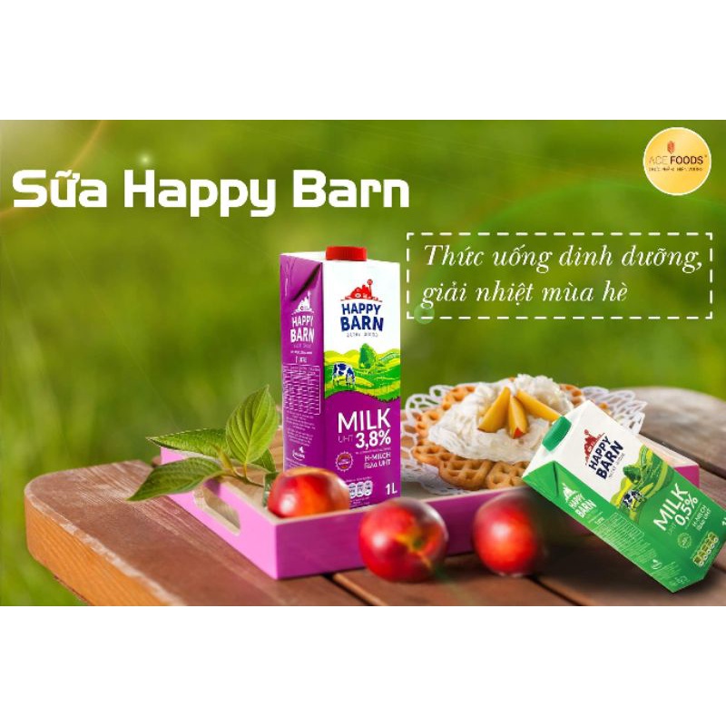 Sữa tươi nhập khẩu Happy Barn hộp 1 lít