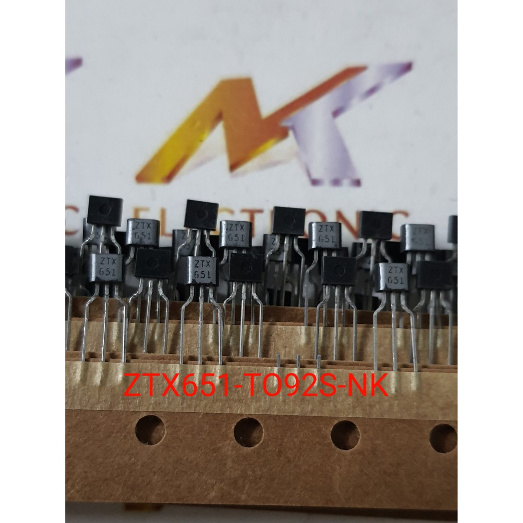 Transistor Cắm NPN ZTX651 651 TO92S Nhập khẩu mới 100% (con)
