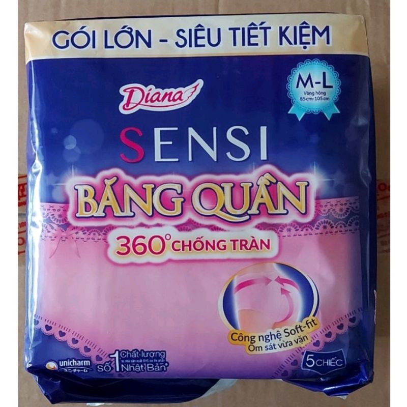 Thùng 24 gói băng vệ sinh Diana (5 miếng/gói)