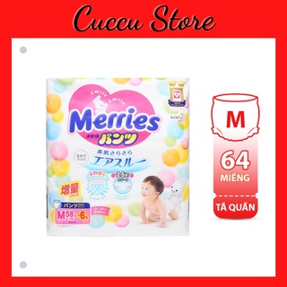 Bỉm/tã quần Merries size M 64pcs