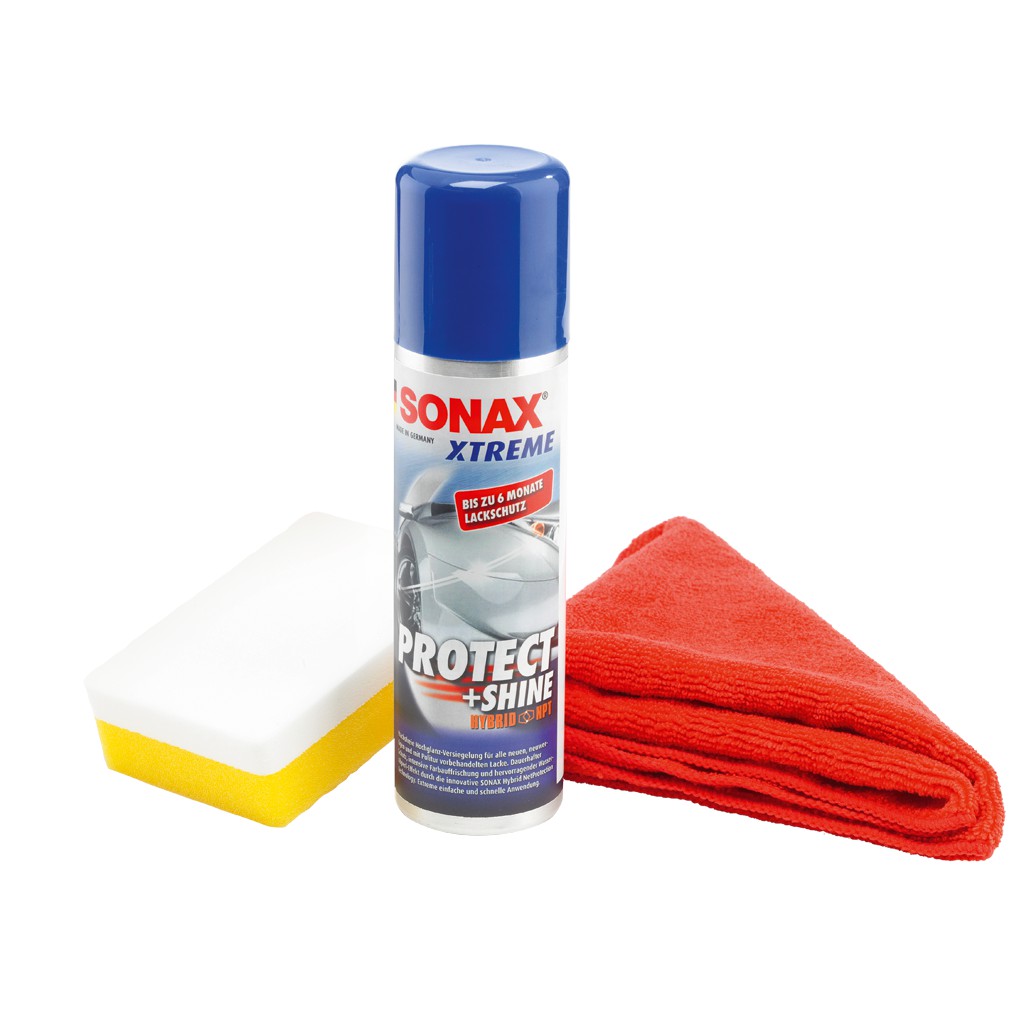 Phủ bóng sơn nano polymer, hiệu ứng lá sen chống bám nước Sonax xtreme Protect&Shine