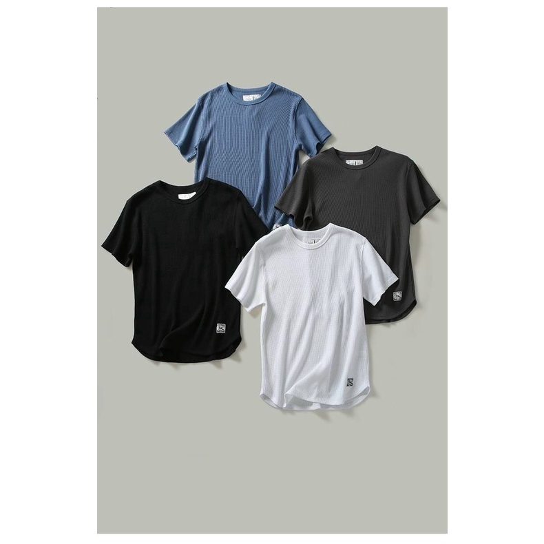 Áo thun nam cộc tay cổ tròn chất thun cotton tổ ong xuất nhật co giãn 4 chiều