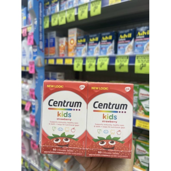 Vitamin tổng hợp Centrum Kids 60 viên Muti Vitamin cho bé từ 3 tuổi