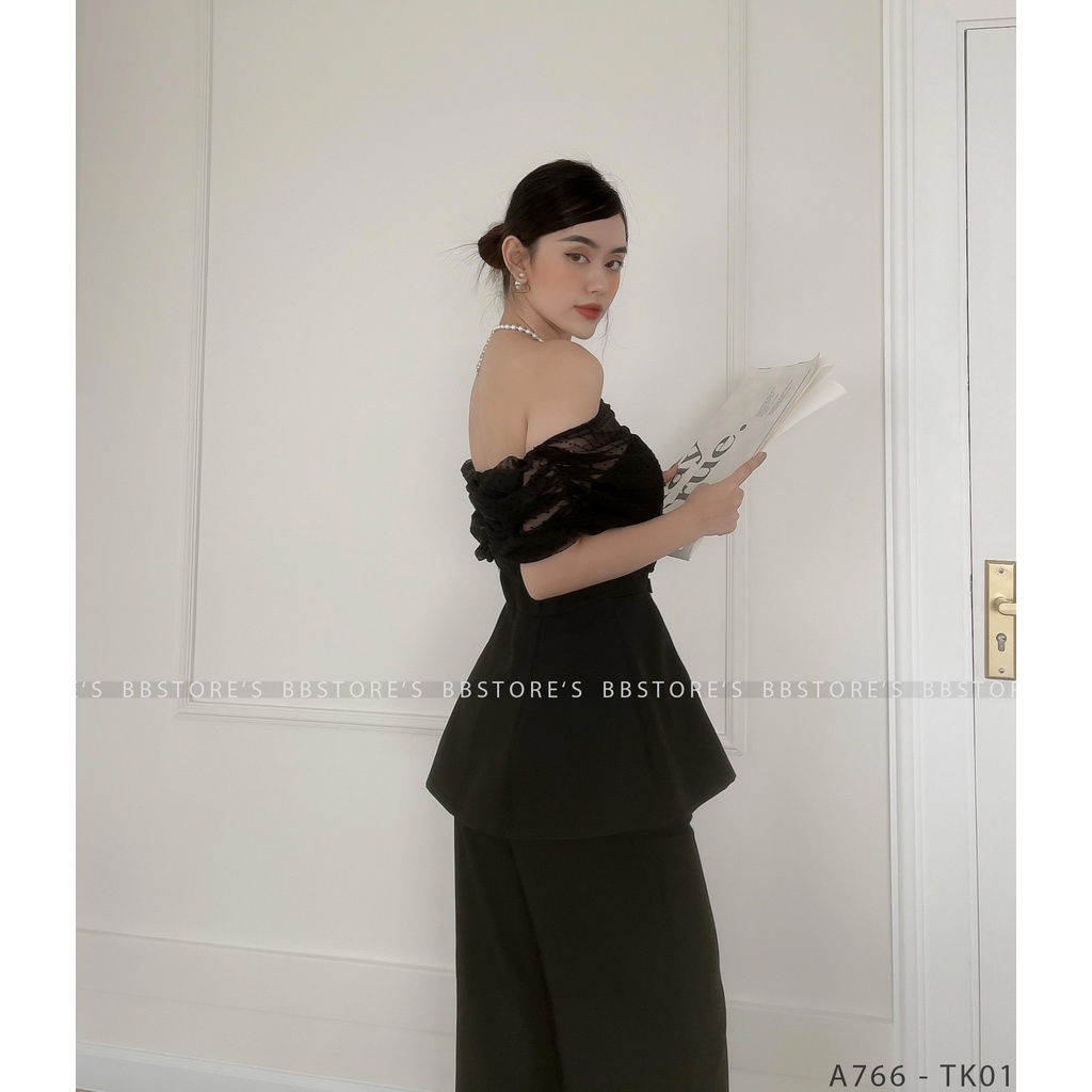 [BBSTORE'S] Áo Trễ Tay Voan Lưới - A766