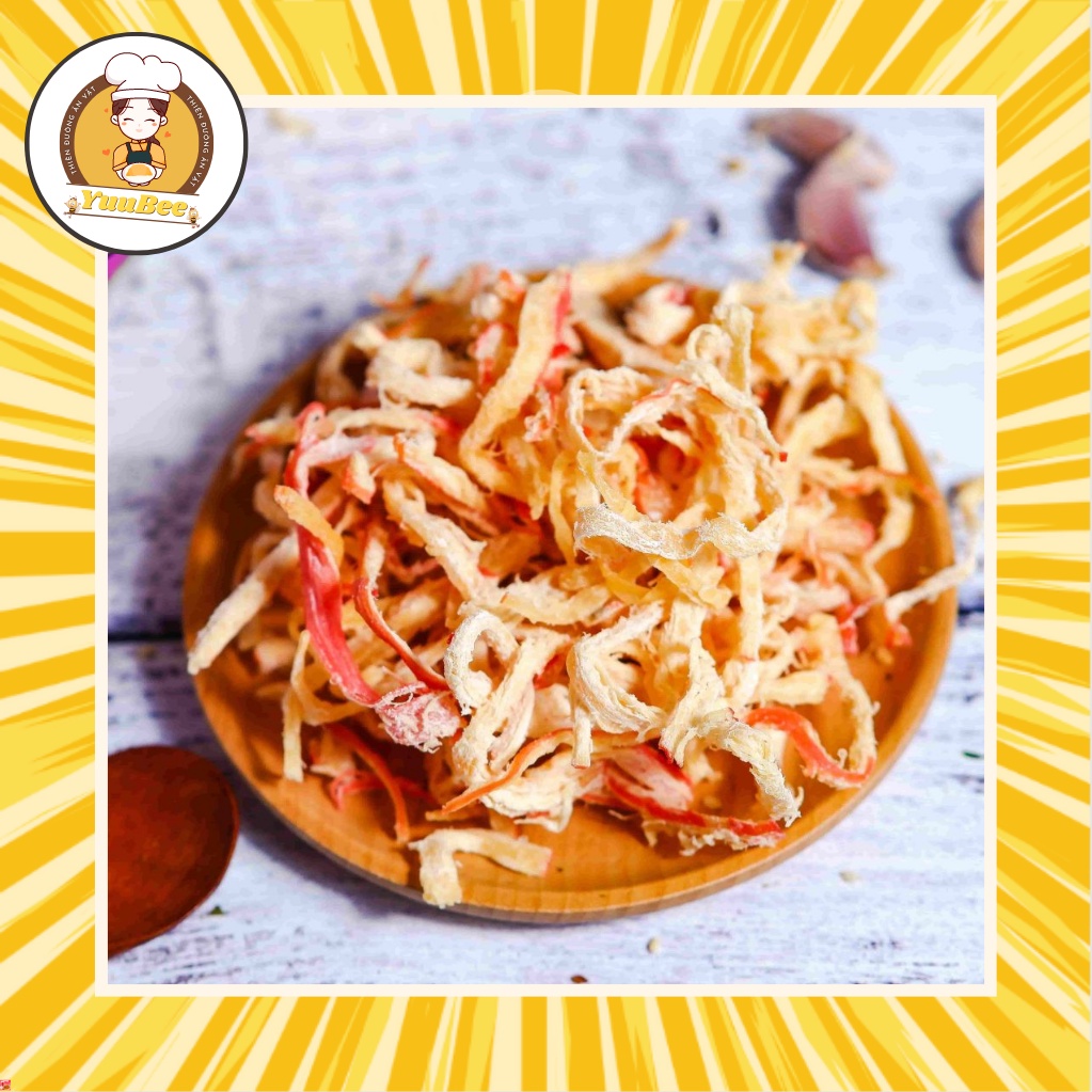 Mực hấp nước dừa xé sợi siêu cay siêu ngon siêu rẻ YUUBEE 200g  - Đồ ăn vặt Việt Nam - Ăn vặt YuuBee