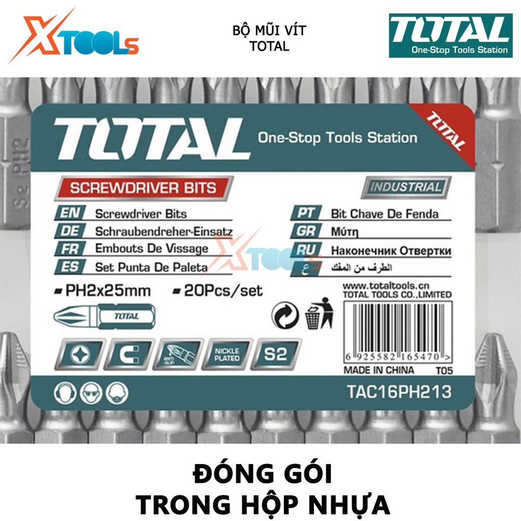 Bộ mũi vít bake 20 chi tiết TOTAL | bộ mũi vít tháo lắp các thiết bị có hình bake [CHÍNH HÃNG] [XTOOLs]