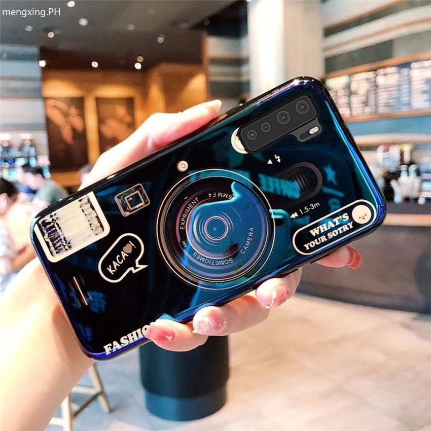 Ốp điện thoại silicon mềm kiểu camera có đế đỡ cho Huawei Nova 7 Pro Nova 7i 7se Honor X10 30 Pro 30S V30 Play 3T 4T