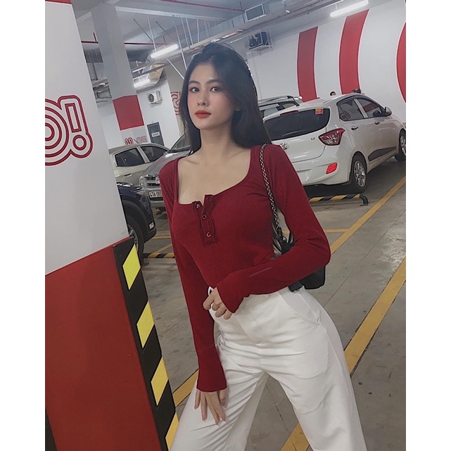 Nút bấm vạt bầu tay dài