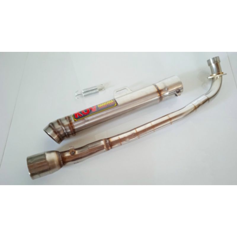 Pô KOU inox 304 Kèm cổ pô độ cho xe sirius jupiter taurus  axelo....