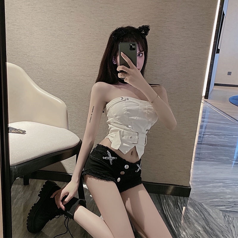 Áo ống vải hoặc da kèm nịt (SẴN) | BigBuy360 - bigbuy360.vn