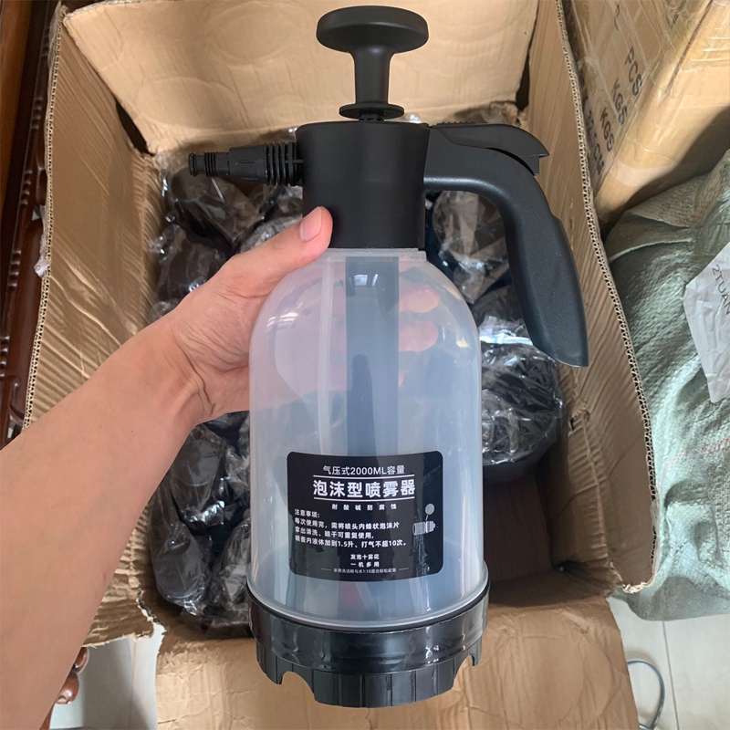 Bình Xịt Bọt Tuyết Rửa Xe Ô Tô, Xe Máy Bình Phun Tưới Cây Cầm Tay Dung Tích 2 Lít
