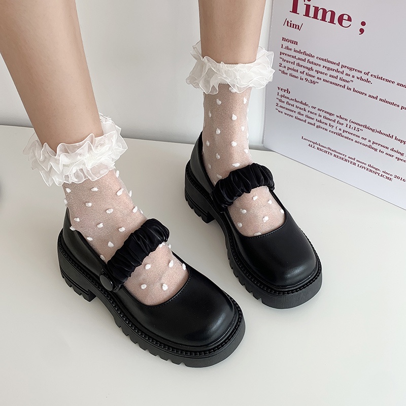 Tikp Giày Da Oxford Mũi Tròn Đế Dày Thời Trang Mùa Hè Dễ Thương MS5283cm Có Size 35-39