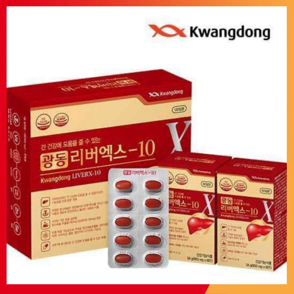 [Freeship] [Mã GROSALE2703 giảm 8% đơn 250K] Bổ gan Kwangdong LiverX10 hộp 120 viên Hàn Quốc