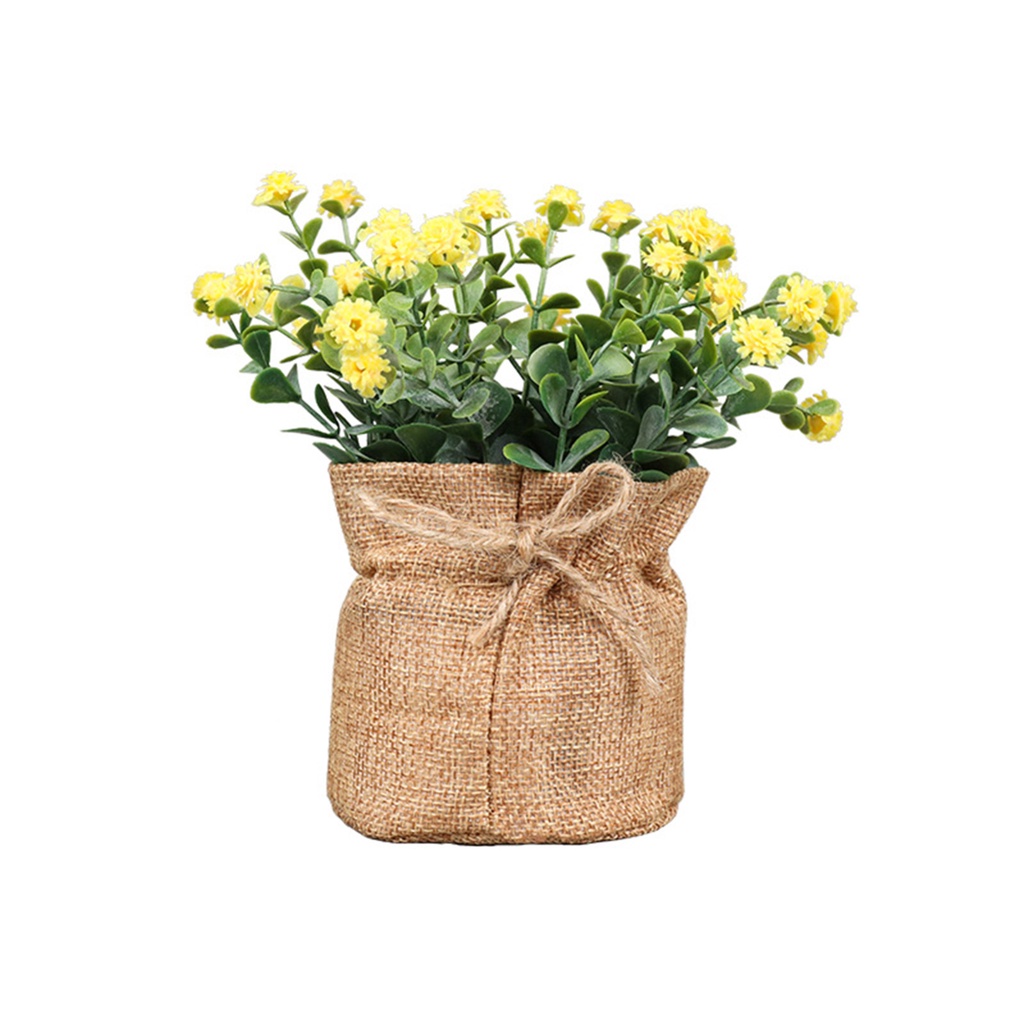 Chậu hoa nhân tạo bằng nhựa để bàn trang trí đa năng