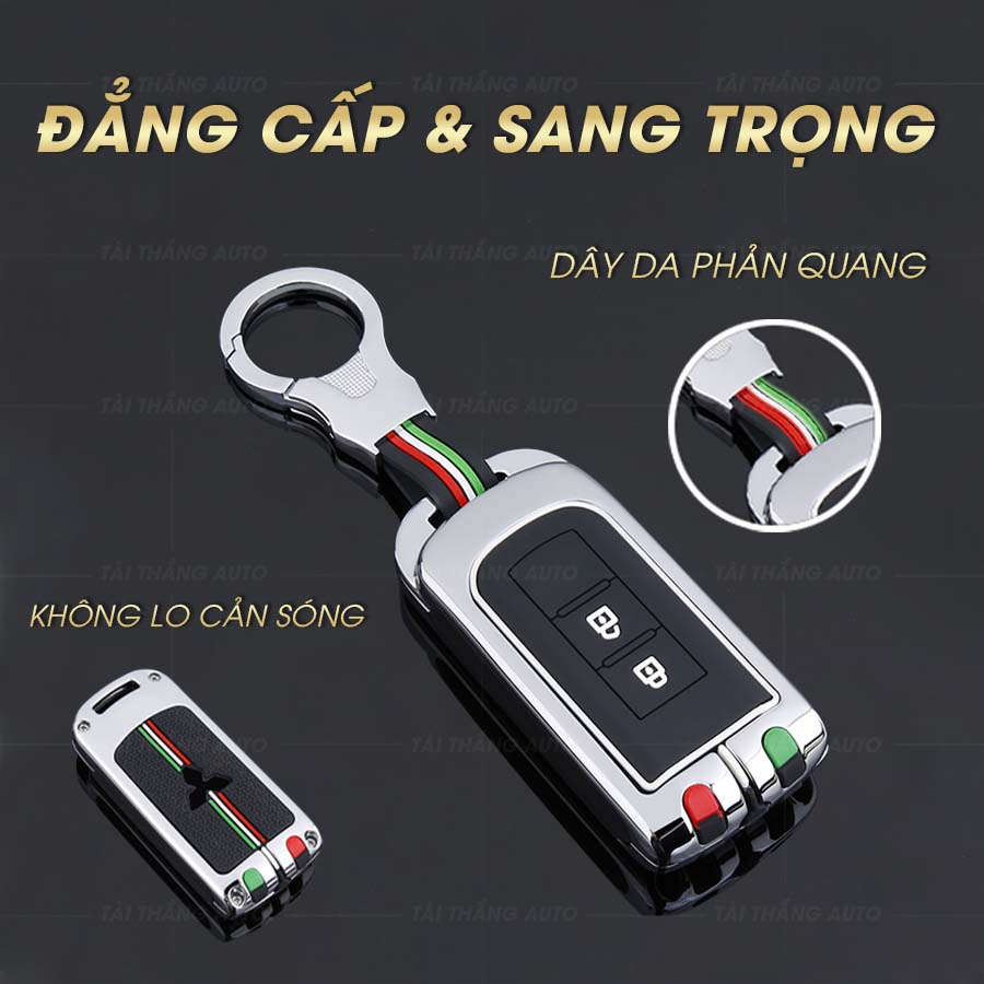Ốp chìa khóa mitsubishi, bọc chìa khóa mitsubishi outlander, xpander, attrage, triton, pajero chất liệu metal cao cấp