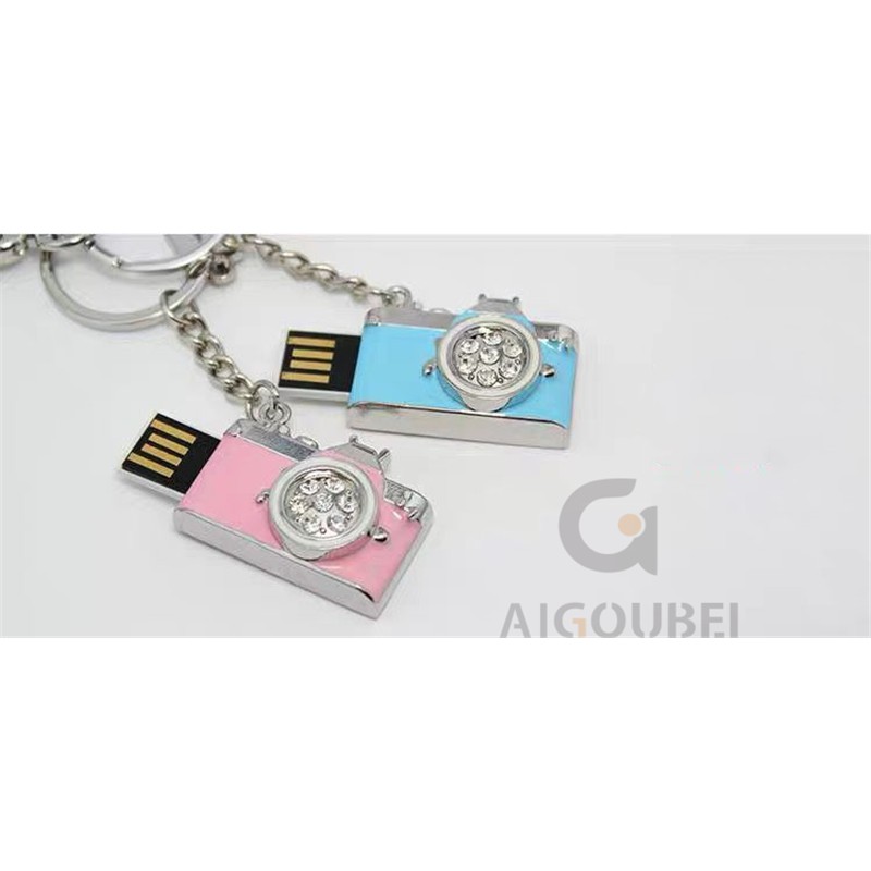 COD USB 2.0 Kim cương Máy ảnh kim loại di động đẹp, tốc độ cao Ổ đĩa flash USB 1GB 2GB 4GB 8GB 16GB 32GB 64GB 128GB