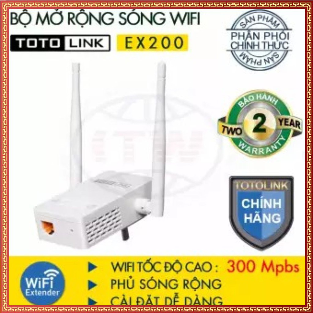 [Chính Hãng] Bộ tiếp sóng Totolink EX200 Chuẩn N Tốc Độ 300Mbps chính hãng cao cấp