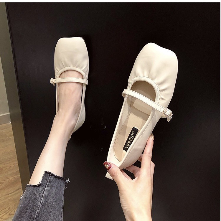 GIẦY BÚP BÊ 💎SALE💎 GIÀY NỮ CÔNG SỞ BÚP BÊ MŨI VUÔNG DA MỀM NHẬP KHẨU CAO CẤP ĐẾ DẺO SIÊU ÊM CHÂN HOT 2021 | BigBuy360 - bigbuy360.vn