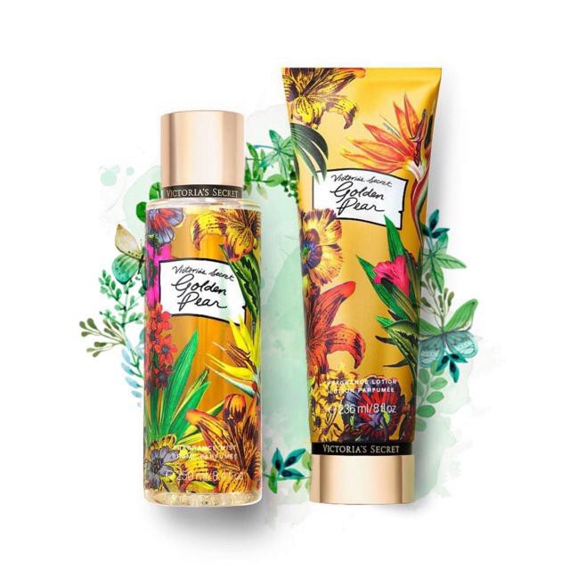 LEON Xịt Thơm Body Mist Victoria’s Secret - GOLDEN PEAR -𝐦𝐚̂̃𝐮 𝐭𝐡𝐮̛̉ 𝟑𝟎𝐦𝐥/𝟓𝟎𝐦𝐥