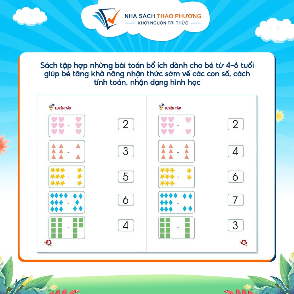 Sách - Toán Tư Duy - Dành cho trẻ em từ 4 - 6 tuổi