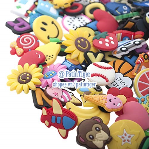 Nút Sticker gắn dép dạng Jibbitz trang trí sục cá sấu stick190821 Crocs Duet Sport thời trang