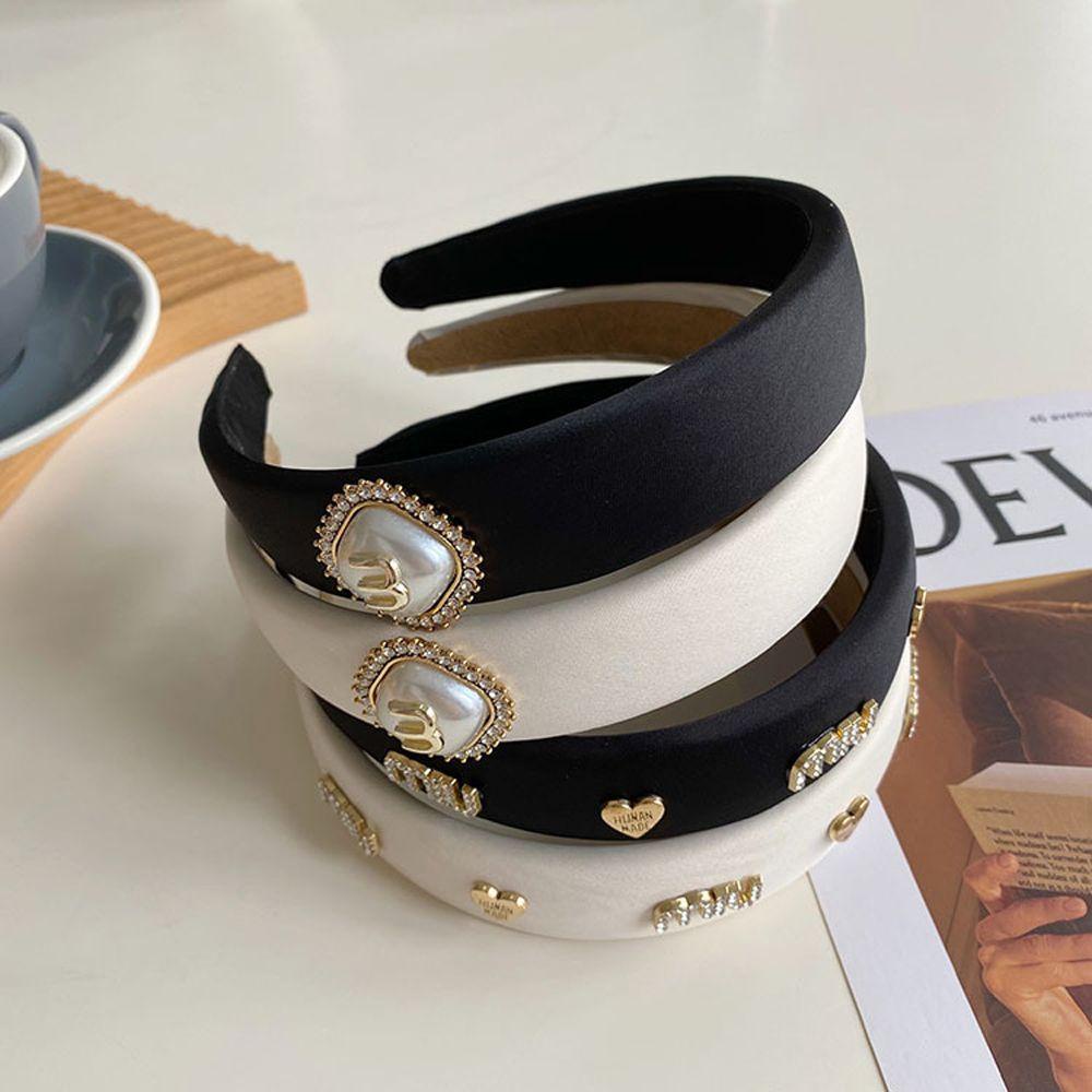 VANES1 Băng Đô Cài Tóc Bản Rộng Màu Sắc Thanh Lịch Cho Nữ