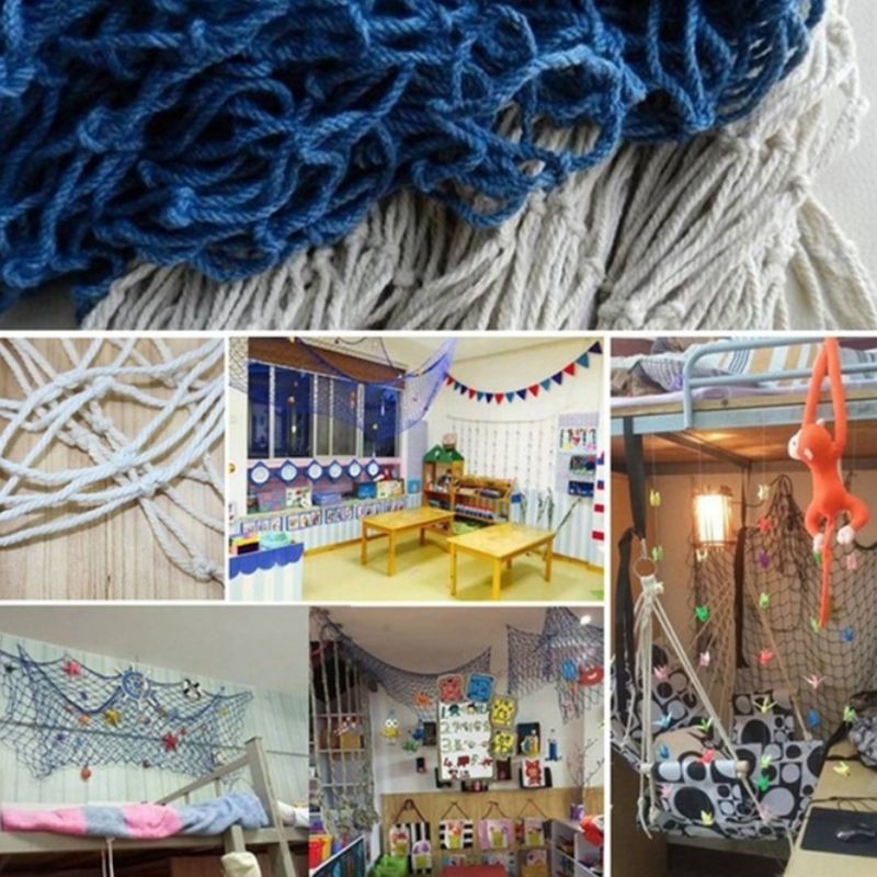 Lưới Bắt Cá Treo Tường Trang Trí Phong Cách Địa Trung Hải