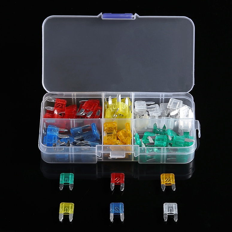 Set 120 Cầu Chì Mini 5A 10A 15A 20A 25A 30Amp Chuyên Dụng Cho Xe Hơi