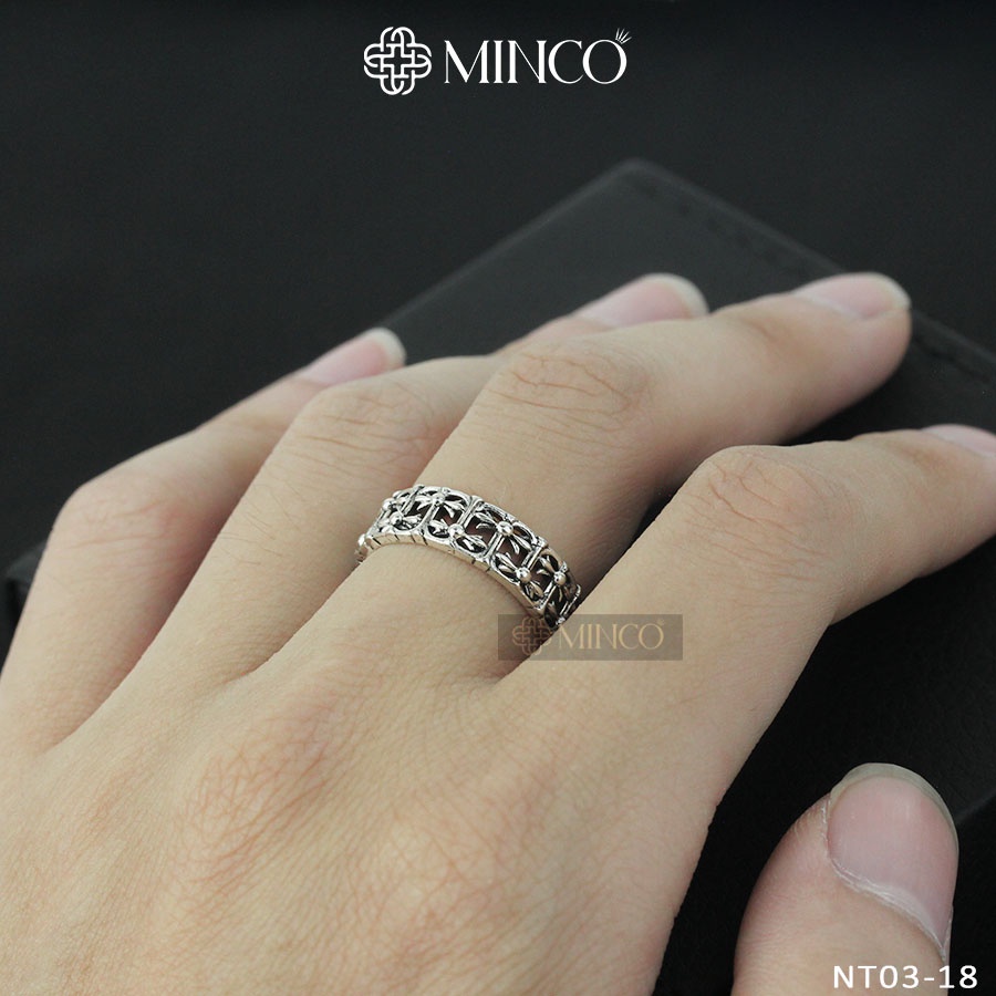 Nhẫn Chrome Heart Nam Nữ Minco Accessories phong cách Cá Tính phụ kiện thời trang đẹp NT03-18